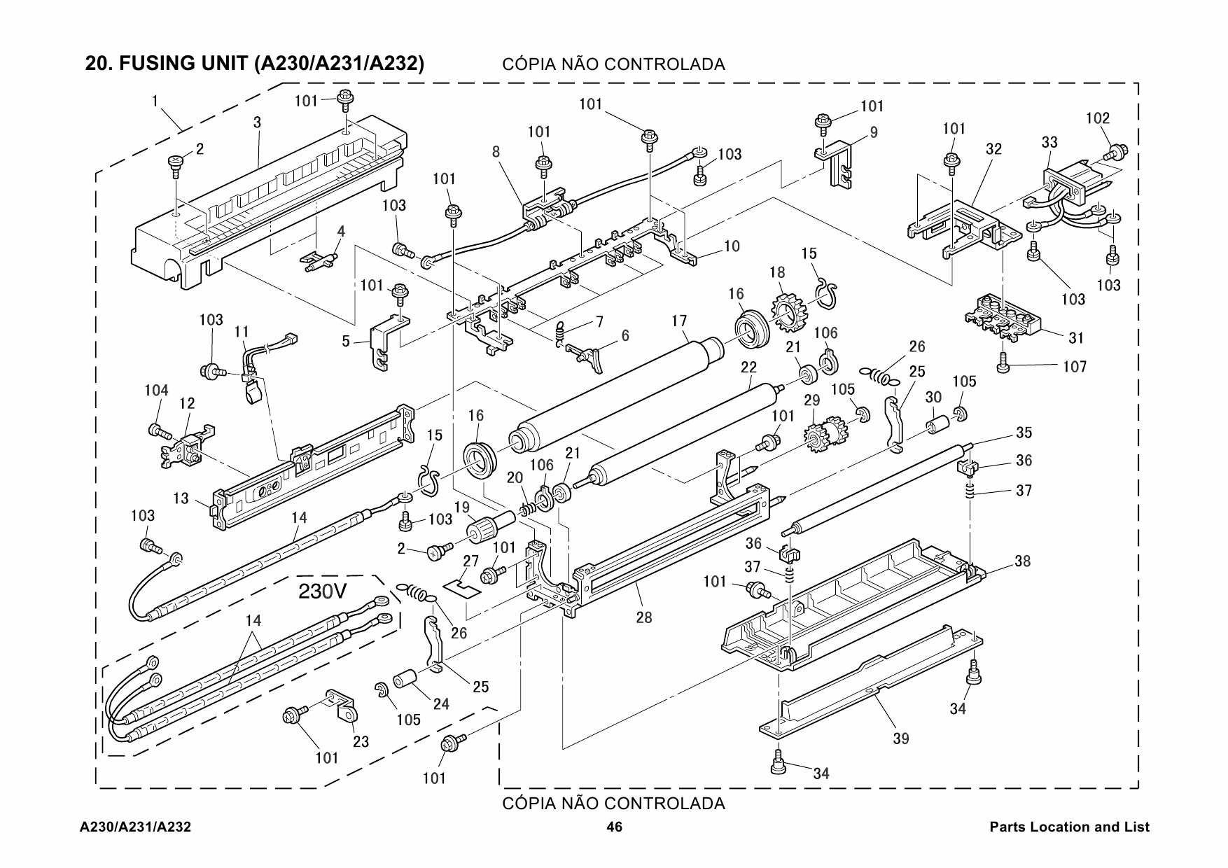 RICOH Aficio 340 350 450 A230 A231 A232 Parts Catalog-6